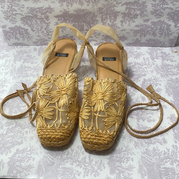Stuart Weitzman Shoes - Stuart Weitzman lace up espadrilles size 9B